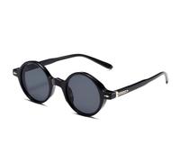 ETETGVG Modische, klare, transparente Sonnenbrille für Damen, rund, Retro, oval, Sonnenbrille für Damen, MTY082, Schwarz, Einheitsgröße