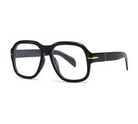 ETETGVG Quadratische Sonnenbrille im Retro-Stil mit Nieten, für Damen und Herren, modische Vintage-Punk-Sonnenbrille, beliebter großer Rahmen, UV400, Schwarz, Einheitsgröße