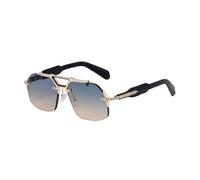 ETETGVG Rahmenlose Sonnenbrille für Herren, modische und fortschrittliche mechanische Sonnenbrille, trendiger Autofahrer-Sonnenschirm, UV400, Ozeanspiegel, Gold, Grün, Gelb, Einheitsgröße