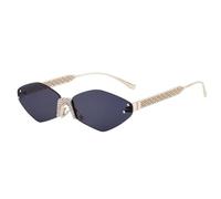 ETETGVG Randlose Sonnenbrille mit Metallrahmen, Polygon-Sonnenbrille für Damen, luxuriöse, modische Sechseck-Sonnenbrille für Damen, Brillen, 1, Einheitsgröße