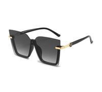 ETETGVG Sonnenbrille für Damen und Herren, großer Rahmen, ausgehöhlte einteilige Sonnenbrille für Damen, Schwarz