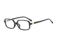 ETETGVG Sonnenbrille im Vintage-Stil, rechteckig, für Damen, kleine ovale Brille, Retro-Mode, für Herren, Leopardenmuster, schwarz, klar