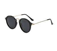 ETETGVG Trend Runde Sonnenbrille Damen Vintage Herren Sonnenbrillen Schattierungen Brille Lady 2020, schwarz grau