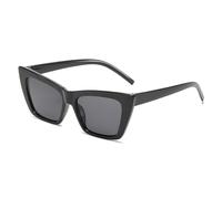 ETETGVG Vintage Cat Eye Sonnenbrille Damen Luxus Damen Leopard Quadratische Sonnenbrille Weiblich UV400 Damenbrille,Schwarz Grau