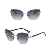 ETETGVG Vintage Diamant Cat Eye Sonnenbrille Frauen Imitation Strass Gradienten Linse UV400 Sonnenbrille Schattierungen Weiblich,C1,Einheitsgröße