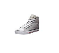 Sneaker ETHLETIC "White Cap Hi Cut", Gr. 44, grau (mirage grau p, just weiß), Obermaterial: 100% Baumwolle; Futter: 100% Baumwolle; Decksohle: 100% Baumwolle; Sohle: 100% Naturkautschuk, Schuhe Canvas