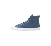 Sneaker ETHLETIC "White Cap Hi Cut", Gr. 39, blau (workers blau, just weiß), Obermaterial: 100% Baumwolle; Futter: 100% Baumwolle; Decksohle: 100% Baumwolle; Sohle: 100% Naturkautschuk, Schuhe Canvass
