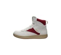 Sneaker ETHLETIC "Carl", Damen, Gr. 45, weiß (chalk weiß, accent rio rot), Obermaterial: 100% Polyurethan; Futter: 100% Baumwolle; Decksohle: 100% Baumwolle; Sohle: 100% Naturkautschuk, Schuhe Sneaker