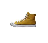 Sneaker ETHLETIC "White Cap Hi Cut", Gr. 46, gelb (mustard gelb p, just weiß), Obermaterial: 100% Baumwolle; Futter: 100% Baumwolle; Decksohle: 100% Baumwolle; Sohle: 100% Naturkautschuk, Schuhe Canva