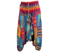 Ethnique Mode Hose Festival Hose Patchwork Bohemian Kleidung Hippies Harem Gheri Yogahose, mehrfarbig, One size