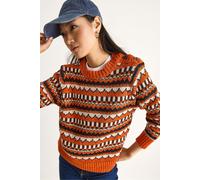 Ethnisch gemusterter Strickpullover S/M