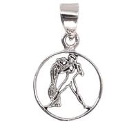 Ethno Silberanhänger, Horoskop Anhänger aus Sterlingsilber, Wassermann