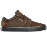 Etnies Barge LS - Classic Skate Look, Slim Vulcanized Silhoutte, Hefty Armored Collar, Reinforced Vulc - Brown/Black - 38.5