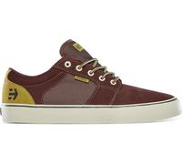 Etnies Barge LS - Classic Skate Look, Slim Vulcanized Silhoutte, Hefty Armored Collar, Reinforced Vulc - Burgundy/Brown - 43