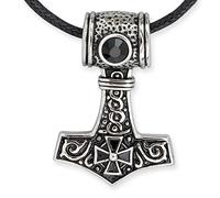 etNox Anhänger Thor Hammer Zirkonia Edelstahl Schmuck
