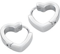 etNox Creole Herz Ohrring silberfarben