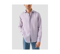ETON Casual Fit Leinenhemd Light Purple, Gestreift