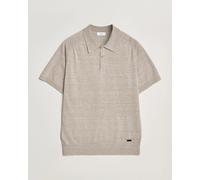 Eton Cotton Linen Fine Knit Polo Beige Beige L