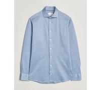 Eton Filo di Scozia Knitted Shirt Light Blue Blau 42/16H