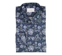 Eton Slim-Fit Hemd mit floralem Muster in Dunkelblau, Größe 42