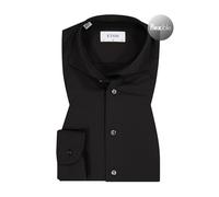 Eton Slim Fit Four Way Stretch Shirt Black Schwarz L