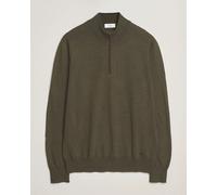 Eton Merino Knitted Half Zip Dark Green Grün XL