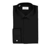 ETON Smokinghemd Herren Regular Fit Umschlagmanschetten Baumwolle schwarz, 40