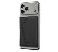 ETRES Magnetische Brieftasche ICON Easy - kompatibel mit iPhone 17/16/15/14/13/12 - RFID-Schutz, aus PU-Leder - 6 Karten + Bargeldfach - kompakt, Unisex, rutschfest (Saffiano Black)