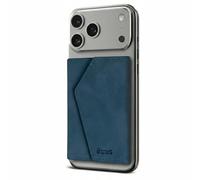 ETRES Magnetische Brieftasche ICON Easy - kompatibel mit iPhone 17/16/15/14/13/12 - RFID-Schutz, aus PU-Leder - 6 Karten + Bargeldfach - kompakt, Unisex, rutschfest (Blau)