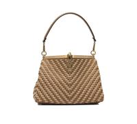 Etro Hobo Bags - Trapezoidal Woven Raffia And Leather Shoulder Bag - Gr. unisize - in Braun - für Damen