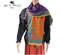 ETRO Schal Shaal-Nu aus Wolle-Modal 200 x 68 cm Orange-Gelb