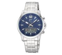 ETT Eco Tech Time EGA-11716-31M Funk-Solar Herrenuhr Professional Worldtimer Blau