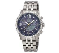 ETT Eco Tech Time EGT-11575-31M Funk-Solar Herrenuhr Professional Worldtimer Titan/Blau
