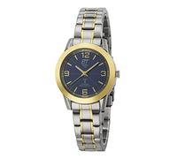 ETT Eco Tech Time Funk Solar Damen Uhr Analog mit digitalem Datum mit Edelstahl Armband ELS-11506-32M