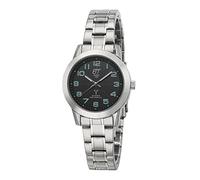 ETT Eco Tech Time ELS-11504-22M Damenuhr Funk-Solar Basic Stahl/Schwarz