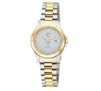ETT Eco Tech Time Funk Solar Damen Uhr Analog mit Edelstahl Armband ELS-11676-12M