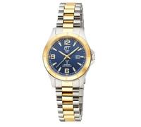 Funkuhr ETT "Goby Lady" Armbanduhren silberfarben, goldfarben, blau Damen (36141402-0) silberfarben, goldfarben, blau