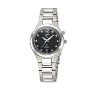 ETT Eco Tech Time Funk Solar Damen Uhr Analog mit Titan Armband ELT-11466-24M