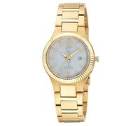 Funkuhr ETT "Everest Lady" Armbanduhren goldfarben, grau Damen (86633141-0) goldfarben, grau