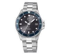 Funkuhr ETT "Professional, EGS-11605-35M" Armbanduhren silberfarben (edelstahlfarben) Herren Solaruhren Solar (44196740-0)