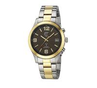 ETT Eco Tech Time Funk Solar Herren Uhr Analog mit digitalem Datum mit Edelstahl Armband EGS-11484-22M