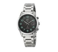 ETT Eco Tech Time Funk Solar Herren Uhr Analog mit digitalem Datum mit Edelstahl Armband EGS-11500-22M