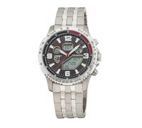 ETT Eco Tech Time EGT-11720-22M Funk-Solar Herrenuhr Professional Worldtimer Titan
