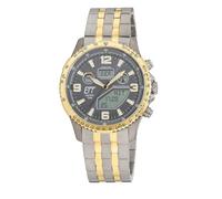 ETT Eco Tech Time EGT-11722-52M Herrenuhr Funk-Solar Professional Worldtimer Zweifarbig