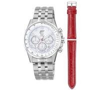 ETT Eco Tech Time Funk Solar Herren Uhr Analog mit Edelstahl massiv Armband EGS-11612-42MS