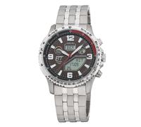 ETT Eco Tech Time Funk-Solar Herrenuhr Professional Worldtimer Titan EGT-11720-22M