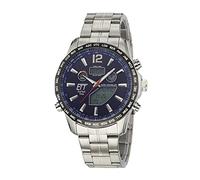 ETT Eco Tech Time Funk Solar Weltzeit Herren Uhr Chronograph mit Edelstahl Armband EGS-11478-31M