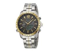 ETT Eco Tech Time Funk Solar Weltzeit Herren Uhr Chronograph mit Edelstahl Armband EGS-11479-21M