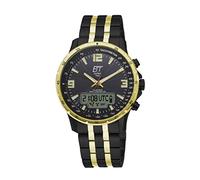 ETT Eco Tech Time Funk Solar Weltzeit Herren Uhr Chronograph mit Edelstahl massiv Armband EGS-11567-21M