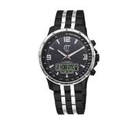 ETT Eco Tech Time Funk Solar Weltzeit Herren Uhr Chronograph mit Edelstahl massiv Armband EGS-11568-21M